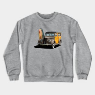 1937 Ford Woody Station Wagon in brown Crewneck Sweatshirt